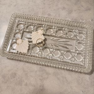 Small MCM Glass Jewelry Tray Dish